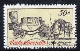 Czechoslovakia 1981 50h Landau from Historic Coaches in Postal Museum set of 5, fine cto used, SG 2557, stamps on horses, stamps on transport