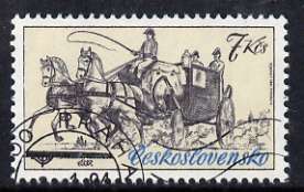 Czechoslovakia 1981 7k Coupe Carriage from Historic Coaches in Postal Museum set of 5, fine cto used, SG 2561, stamps on , stamps on  stamps on horses, stamps on  stamps on transport