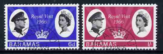 Bahamas 1966 Royal Visit set of 2 fine used, SG 271-72