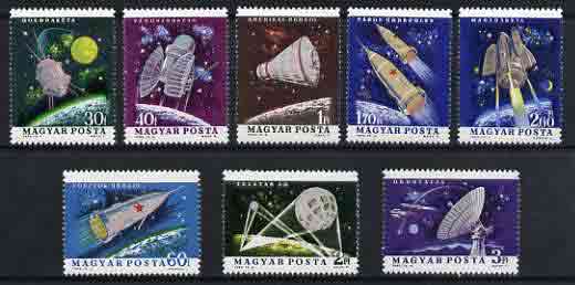 Hungary 1964 Space Research set of 8 unmounted mint, SG 1963-70, stamps on , stamps on  stamps on space