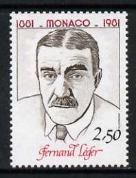 Monaco 1981 2f 50 Fernand Leger from Birth Anniversaries set of 5 unmounted mint, SG 1537, stamps on , stamps on  stamps on arts, stamps on  stamps on personalities