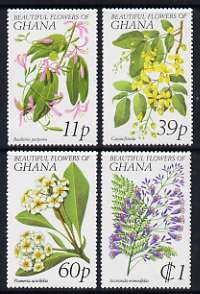 Ghana 1978 Flowers set of 4 unmounted mint, SG 864-67, stamps on flowers