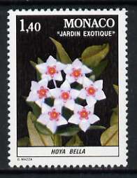 Monaco 1981 Hoya bella 1f 40 from Plants in Exotic Gardens set of 8 unmounted mint, SG 1547, stamps on , stamps on  stamps on flowers