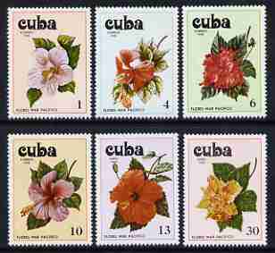 Cuba 1978 Pacific Flowers set of 6 unmounted mint, SG 2513-18, stamps on , stamps on  stamps on flowers