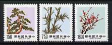 Taiwan 1988 Pine, Bamboo and Plum (3rd series) set of 3 unmounted mint, SG 1783-85, stamps on , stamps on  stamps on flowers, stamps on  stamps on trees