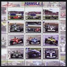 Buriatia Republic 2001 Formula 1 Motor Racing perf sheetlet containing set of 12 values unmounted mint , stamps on , stamps on  stamps on racing cars, stamps on  stamps on cars, stamps on  stamps on  f1 , stamps on  stamps on 