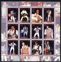 Karelia Republic 2001 Elvis Presley perf sheetlet containing 12 values, unmounted mint, stamps on , stamps on  stamps on elvis, stamps on  stamps on music, stamps on  stamps on entertainments, stamps on  stamps on films, stamps on  stamps on cinema