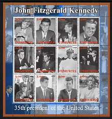 Udmurtia Republic 2002 John Kennedy perf sheetlet containing 12 values unmounted mint, stamps on personalities, stamps on kennedy, stamps on constitutions