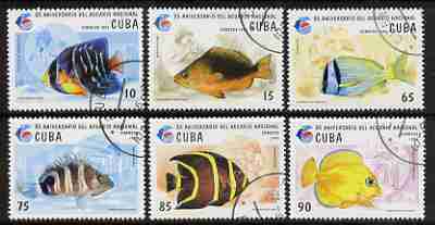 Cuba 1995 Bational Aquarium perf set of 6 cto used, SG 3956-61, stamps on , stamps on  stamps on fish