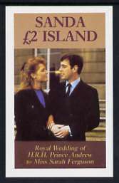 Sanda Island 1986 Royal Wedding imperf deluxe sheet (Â£2 value) unmounted mint, stamps on , stamps on  stamps on royalty, stamps on  stamps on andrew & fergie