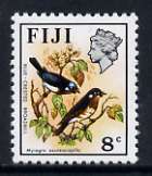 Fiji 1975-77 Birds & Flowers 8c (Blue-crested Broadbill) unmounted mint, SG 511, stamps on birds