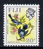 Fiji 1972-74 Birds & Flowers 20c (Slaty Flycatcher) unmounted mint, SG 467*, stamps on birds
