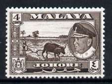 Malaya - Johore 1960 Ricefield 4c (from def set) unmounted mint, SG 157