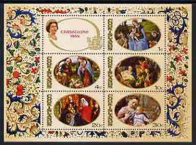 Cook Islands 1969 Christmas perf m/sheet (Religious Painting) unmounted mint, SG MS 315, stamps on , stamps on  stamps on christmas, stamps on  stamps on arts, stamps on  stamps on 