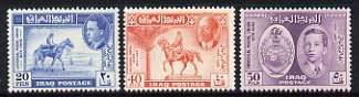 Iraq 1949 Universal Postal Union Anniversary perf set of 3 unmounted mint, SG 339-41, stamps on , stamps on  stamps on upu, stamps on  stamps on horses, stamps on  stamps on postman, stamps on  stamps on  upu , stamps on  stamps on 