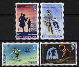 British Virgin Islands 1969 75th Death Anniversary of Robert Louis Stevenson perf set of 4 unmounted mint, SG 232-35, stamps on , stamps on  stamps on literature, stamps on  stamps on pirates, stamps on  stamps on ships, stamps on  stamps on scots, stamps on  stamps on scotland