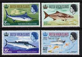 British Virgin Islands 1968 Game Fishing perf set of 4 unmounted mint, SG 220-23, stamps on ships, stamps on fishing, stamps on maps, stamps on gamefish