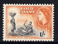 Gold Coast 1952-54 Breaking Cocoa Pods 1s unmounted mint from def set, SG 161, stamps on , stamps on  stamps on cocoa