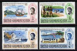 Solomon Islands 1970 Discovery perf set of 4 unmounted mint, SG 162-65, stamps on , stamps on  stamps on ships, stamps on  stamps on missionaries, stamps on  stamps on  ww2 , stamps on  stamps on 