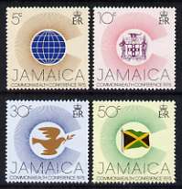 Jamaica 1975 Heads of Commonwealth Conference perf set of 4 unmounted mint, SG 397-400, stamps on , stamps on  stamps on doves, stamps on  stamps on flags, stamps on  stamps on constitutions