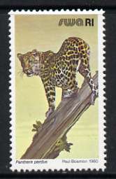 South West Africa 1980-89 Leopard 1r (chalky paper) from Wildlife Def set unmounted mint, SG 364a, stamps on , stamps on  stamps on animals, stamps on  stamps on cats, stamps on  stamps on leopards