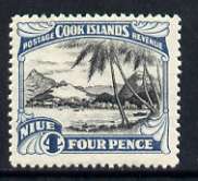 Niue 1944-46 Port of Avarua 4d (multiple wmk) unmounted mint, SG 93*, stamps on ports, stamps on  kg6 , stamps on 