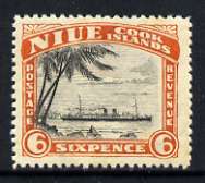 Niue 1944-46 HMS Monowai 6d (multiple wmk) unmounted mint, SG 94, stamps on ships, stamps on  kg6 , stamps on 