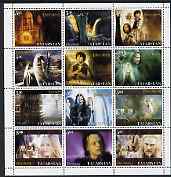 Tatarstan Republic 2003 Lord of the Rings perf sheetlet containing complete set of 12 values, unmounted mint, stamps on , stamps on  stamps on films, stamps on  stamps on movies, stamps on  stamps on literature, stamps on  stamps on fantasy, stamps on  stamps on entertainments, stamps on  stamps on 