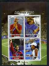 Congo 2004 Athens Olympic Games - Tennis perf sheetlet containing 4 values unmounted mint, stamps on olympics, stamps on tennis