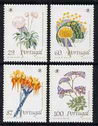 Portugal 1989 Wild Flowers set of 4 unmounted mint, SG 2155-58, stamps on flowers