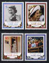 Norfolk Island 1986 Queen Elizabeth II 60th Birthday set of 4 unmounted mint, SG 389-92, stamps on , stamps on  stamps on royalty