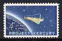 United States 1962 Project Mercury - Col John Glen's Space Flight 4c unmounted mint, SG 1192, stamps on space