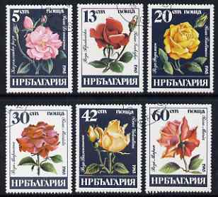 Bulgaria 1985 Roses set of 6 fine used, SG 3250-55, stamps on flowers, stamps on roses