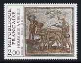 France 1981 2000th Death Anniversary of Virgil (poet) unmounted mint, SG 2440, stamps on arts, stamps on mosaics, stamps on literature, stamps on bovine, stamps on agriculture
