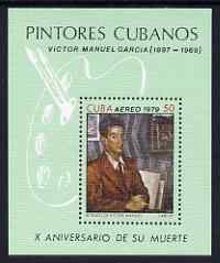 Cuba 1979 10th Death Anniversary of Victor Manual Garcia (painter) m/sheet unmounted mint, SG MS 2567, stamps on arts