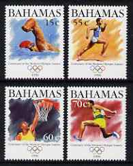 Bahamas 1996 Centenary of Modern Olympic Games set of 4 unmounted mint, SG 1079-82, stamps on olympics