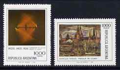 Argentine Republic 1980 Paintings set of 2 unmounted mint, SG 1697-98, stamps on arts