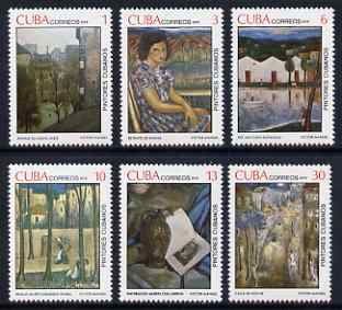 Cuba 1979 10th Death Anniversary of Victor Manuel Garcia (painter) set of 6 unmounted mint, SG 2561-66, stamps on arts