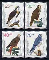 Germany - West 1973 Youth Welfare Birds set of 4 unmounted mint, SG 1648-51, stamps on birds, stamps on birds of prey