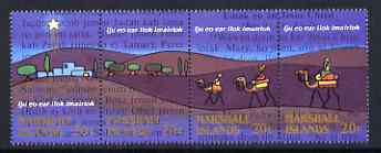 Marshall Islands 1984 Christmas se-tenant strip of 4 unmounted mint, SG 29-32, stamps on christmas, stamps on camels