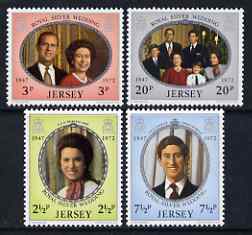 Jersey 1972 Royal Silver Wedding set of 4 unmounted mint, SG 81-84, stamps on royalty, stamps on charles, stamps on anne, stamps on anne & mark