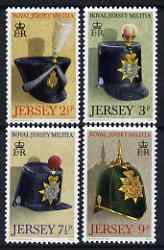 Jersey 1972 Royal Jersey Militia set of 4 unmounted mint,, SG 77-80, stamps on militaria