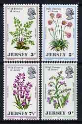Jersey 1972 Wild Flowers of Jersey set of 4 unmounted mint,, SG 69-72, stamps on flowers, stamps on orchids, stamps on ferns