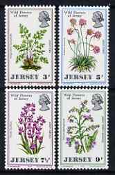 Jersey 1972 Wild Flowers of Jersey set of 4 unmounted mint,, SG 69-72, stamps on , stamps on  stamps on flowers, stamps on  stamps on orchids, stamps on  stamps on ferns