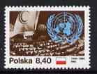 Poland 1980 35th Anniversary of United Nations unmounted mint, SG 2703, stamps on , stamps on  stamps on united nations