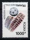 Poland 1990 World Cup Football Championships, Italy 1000z unmounted mint, SG 3288, stamps on football, stamps on sport