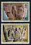 Spain 1979 Christmas - Capitals from San Pedro el Viejo showing The Nativity and Flight from Egypt set of 2 unmounted mint, SG 2598-99, stamps on , stamps on  stamps on architecture, stamps on  stamps on christmas, stamps on  stamps on donkeys