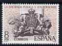 Spain 1980 Public Finances under the Bourbons 8p showing Bourbon Arms, Ministry of Finance, Madrid unmounted mint, SG 2619, stamps on , stamps on  stamps on arms, stamps on  stamps on heraldry, stamps on  stamps on finance