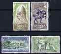 Spain 1962 El Cid Campeador Commem set of 4 unmounted mint, SG 1505-08, stamps on , stamps on  stamps on horses, stamps on  stamps on personalities