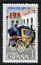 Spain 1963 Centenary of Paris Postal Conference unmounted mint, SG 1569, stamps on postal, stamps on transport